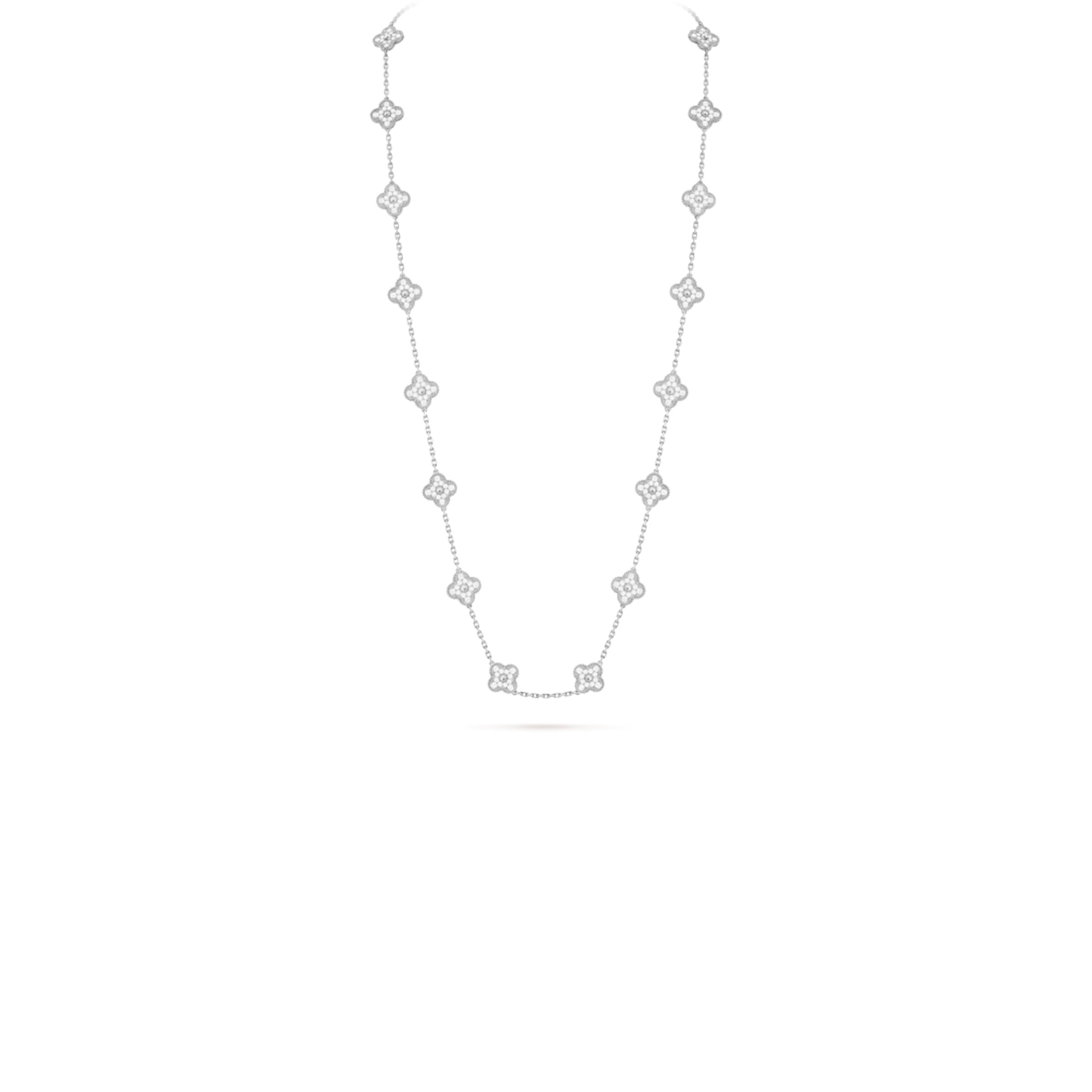 VAN CLEEF ARPELS VINTAGE ALHAMBRA LONG NECKLACE, 20 MOTIFS VCARA43300